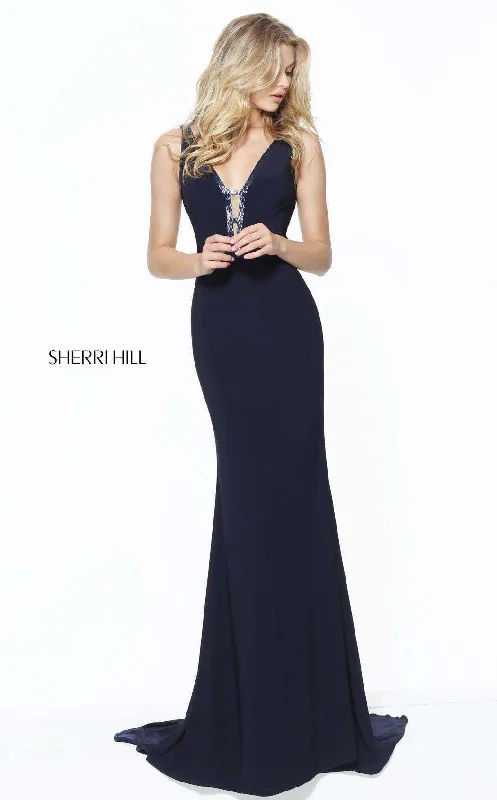Peplum Hem Dress Women's Square-Neck DressesSherri Hill 50814 Dress