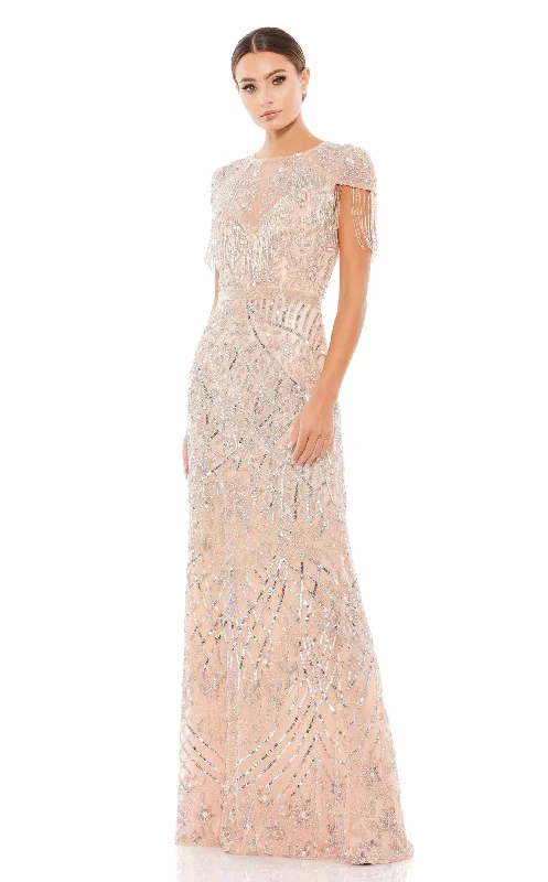 Zipper Dress Women's V-Shaped Collar DressesMac Duggal 4715 Dress