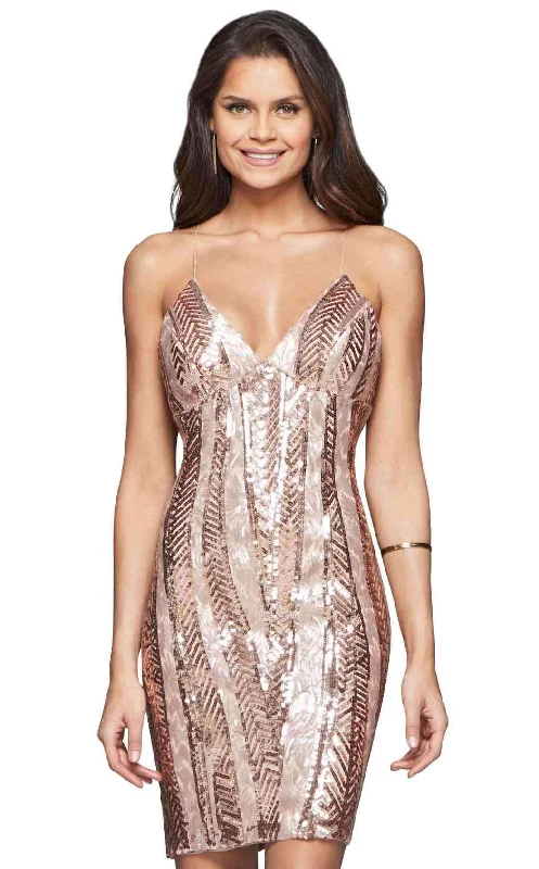 Chiffon Dress Women's Mandarin Collar DressesFaviana S10171 Dress