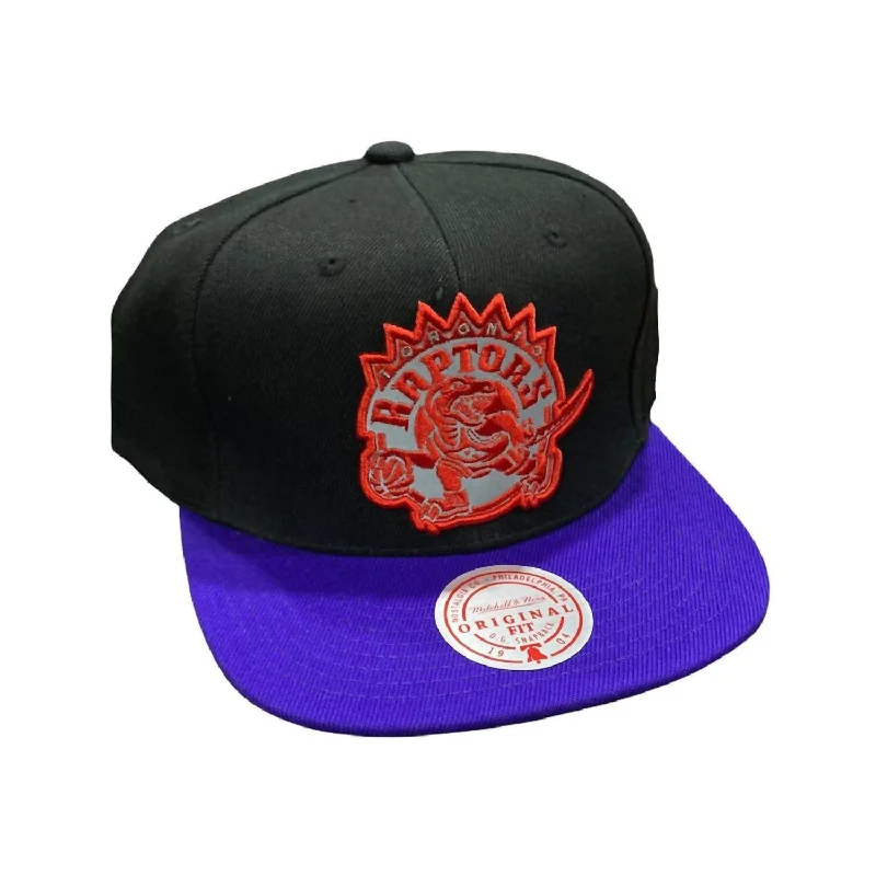 fashionable hats for women Men's Nba Hwc Toronto Raptors Reflective Snapback Cap In Black/purple