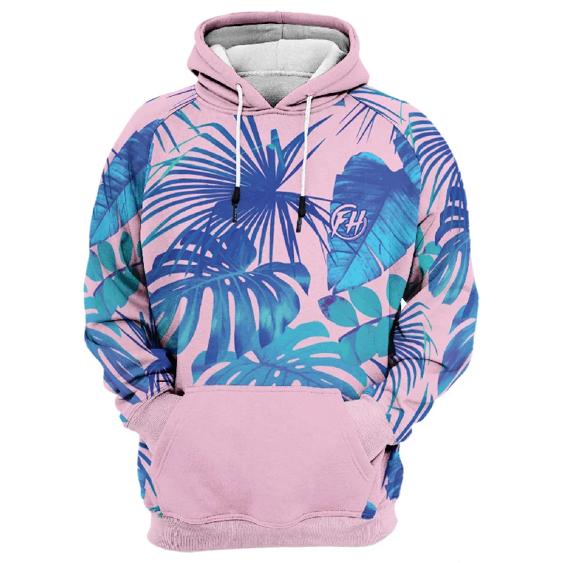 Men's insulated hooded sweatshirt Men's hooded sweatshirt for timeless styleBlue Monstera Hoodie