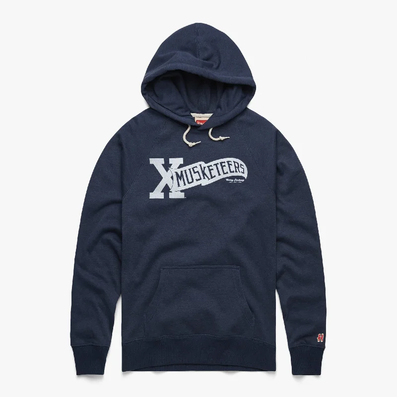 Men's hooded sweatshirt with kangaroo pocket Men's breathable hooded sweatshirtXavier Musketeers Banner Hoodie