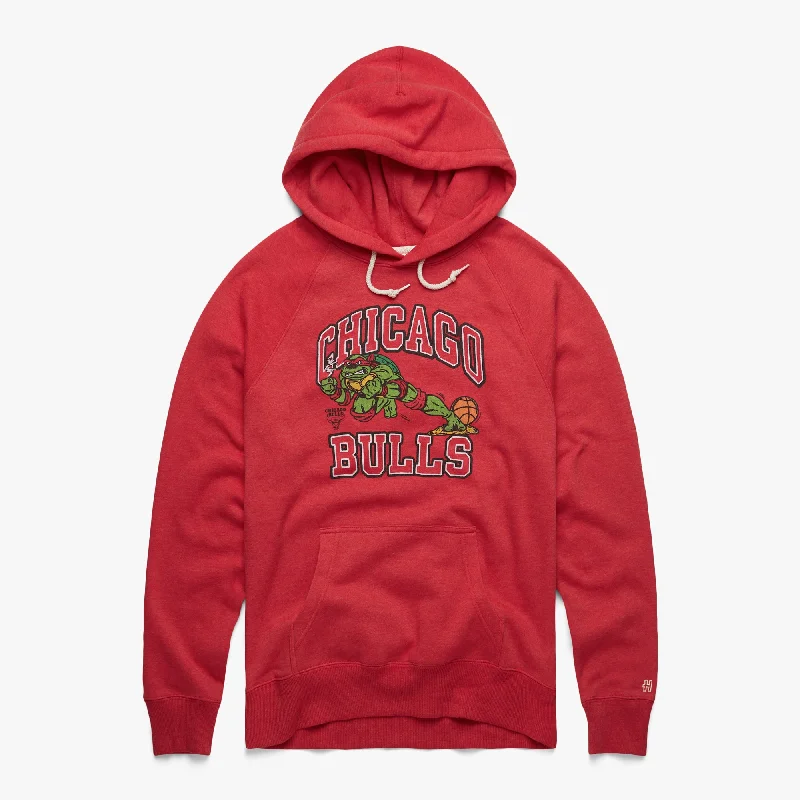 Men's windproof hooded sweatshirt Men's solid-color hooded sweatshirtTMNT Raphael X Chicago Bulls Hoodie