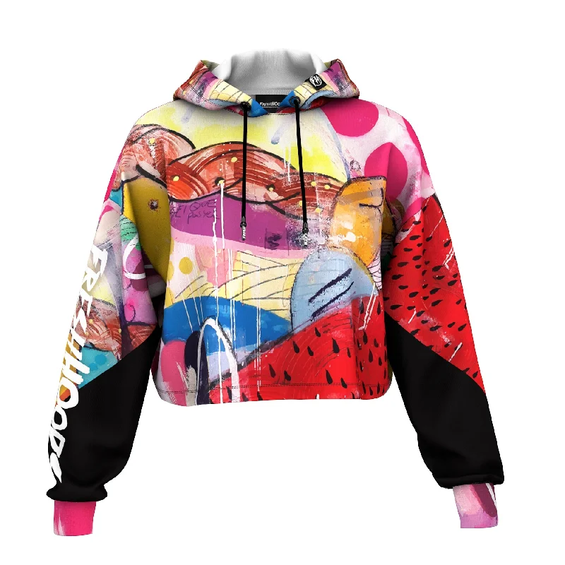 Men's hooded sweatshirt for everyday elegance Men's hooded sweatshirt for all occasionsSalada De Frutas Cropped Hoodie