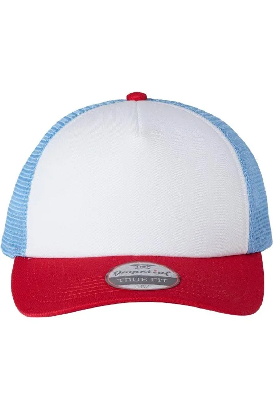 white/ red/ sky blue