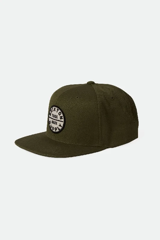 stylish fedoras for both casual and formal occasions Oath III Snapback - Olive Surplus/Whitecap