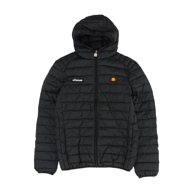 men's insulated denim jacket Black Solid Puffer Jacket