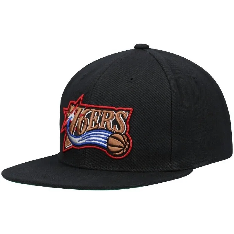 children's sun hats Men's Nba Hwc Philadelphia 76Ers Core Basic Snapback Cap In Black