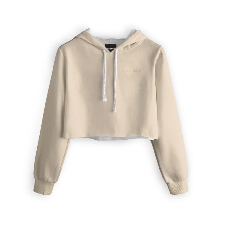 Men's hooded sweatshirt for hiking Men's hooded sweatshirt with contrast stitchingVanilla Custard Cropped Hoodie