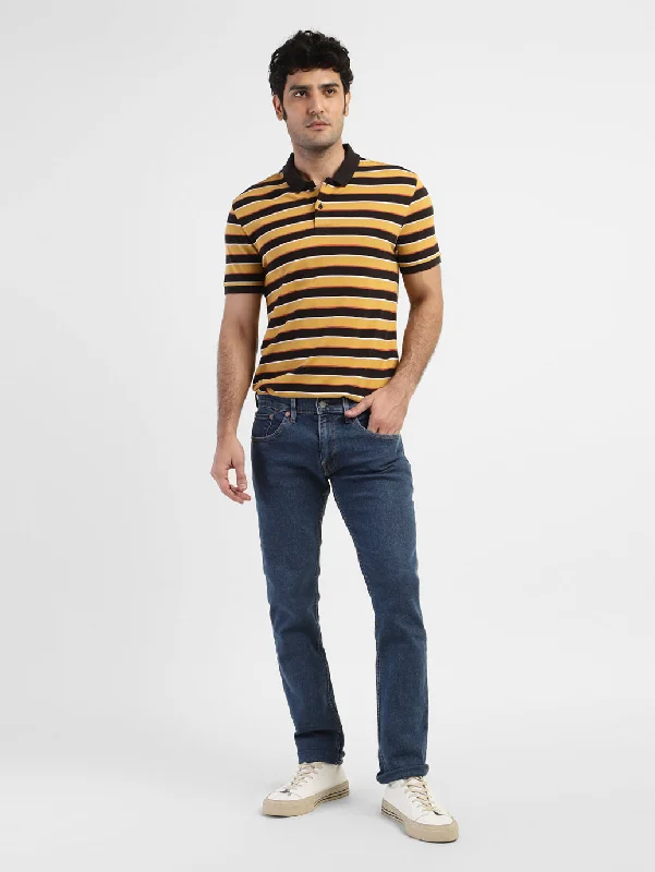 men's denim shirt with leather patches and embroidery Men's 65504 Skinny Fit Jeans