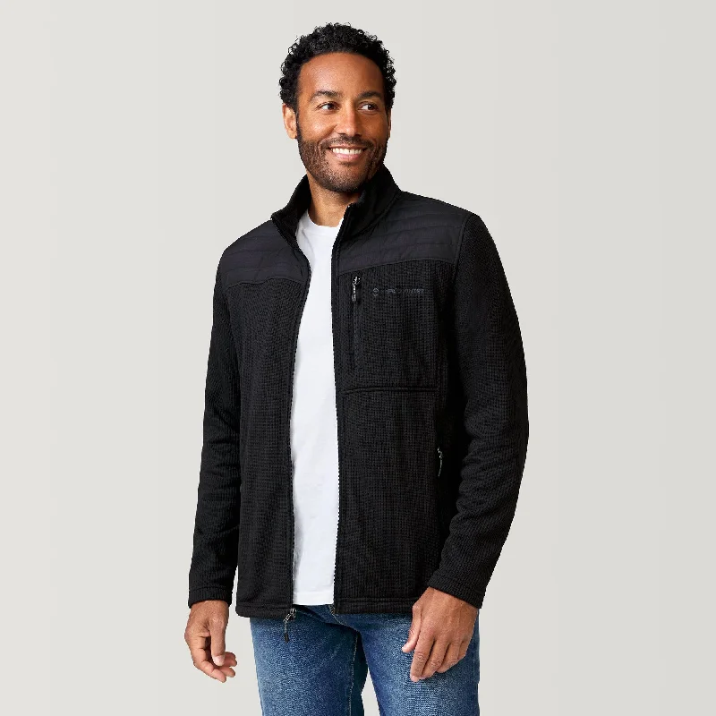 men's bomber jacket with fur collar Men's Chayote Cable Fleece Jacket