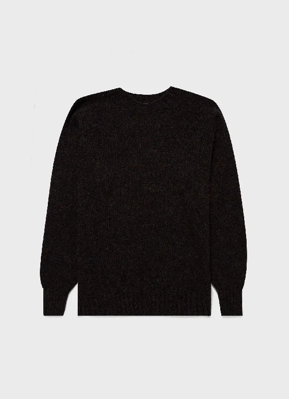 men's thermal long-sleeve shirt with zippered pockets Men's Shetland Crew Neck Jumper in Midnight Melange men's thermal long-sleeve shirt with zippered pockets Men's Shetland Crew Neck Jumper in Midnight Melange